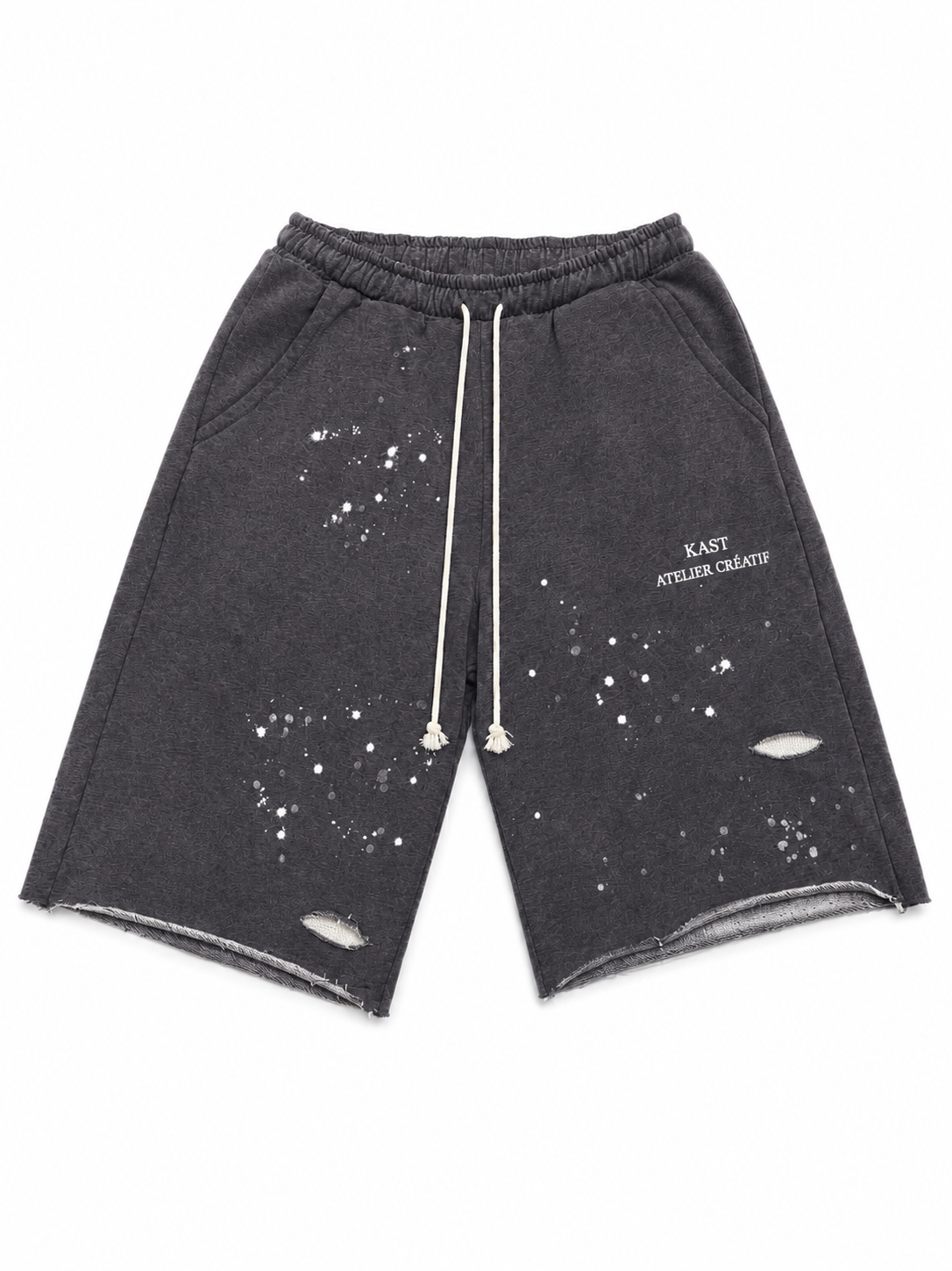 Vintage Washed Black Bron Long Shorts